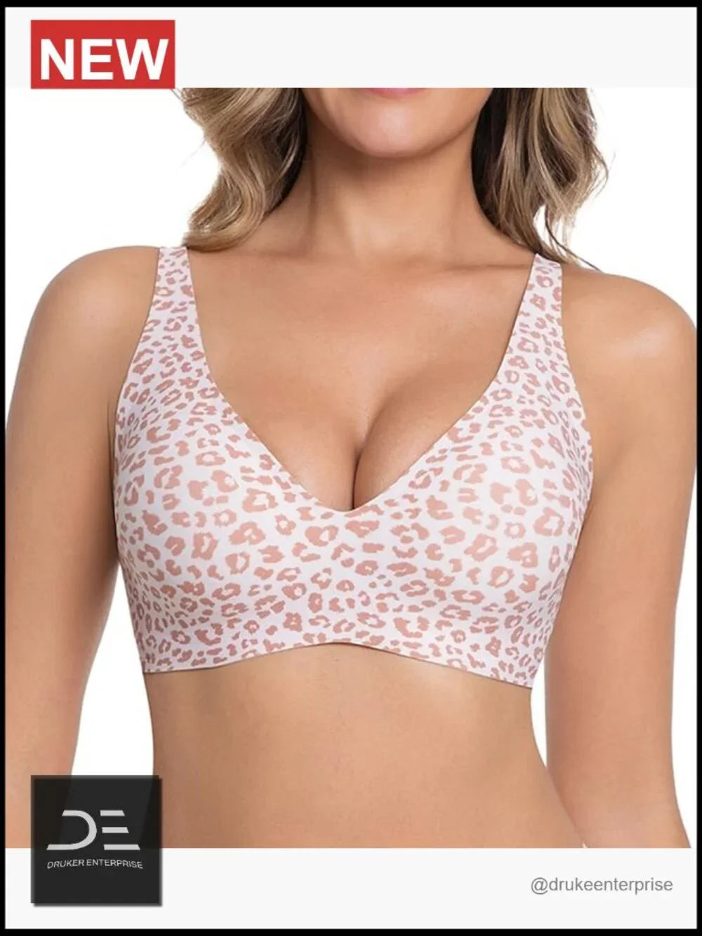 Deep V Plunge Wireless Bra Push Up Seamless T-Shirt No Underwire Adjustable